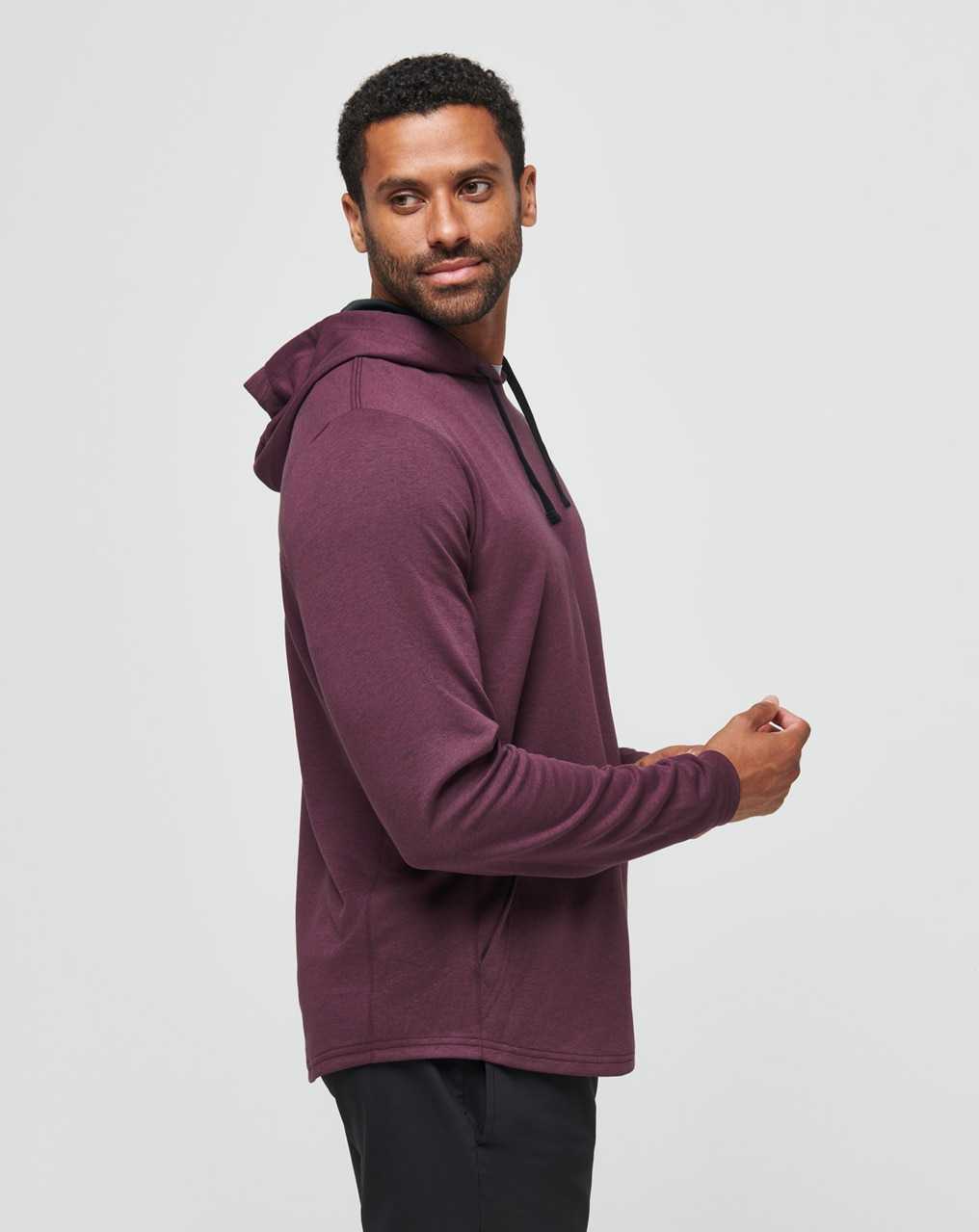 Travis Mathew Upgraded Tech Hoodie Heather Mauve Wine | UQIRYEO-63