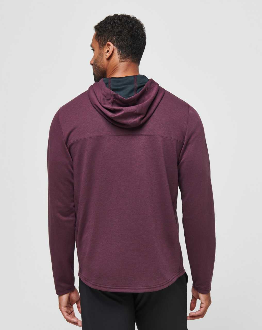 Travis Mathew Upgraded Tech Hoodie Heather Mauve Wine | UQIRYEO-63