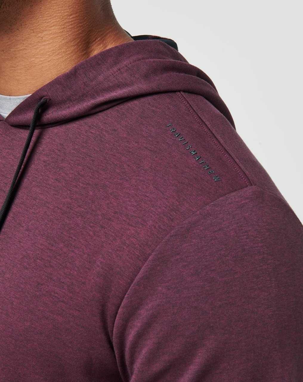 Travis Mathew Upgraded Tech Hoodie Heather Mauve Wine | UQIRYEO-63