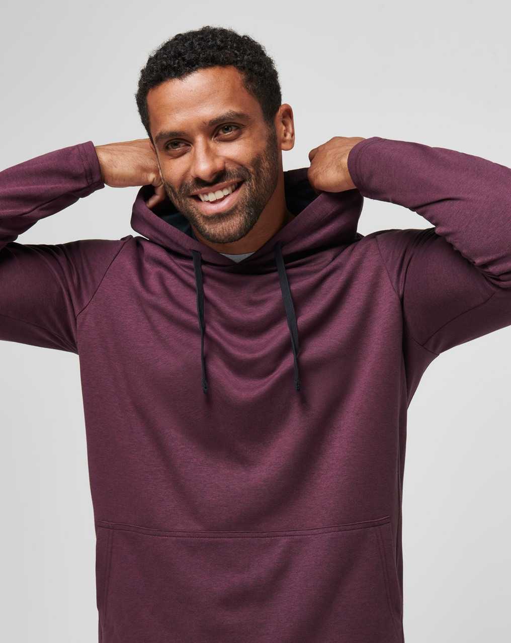 Travis Mathew Upgraded Tech Hoodie Heather Mauve Wine | UQIRYEO-63