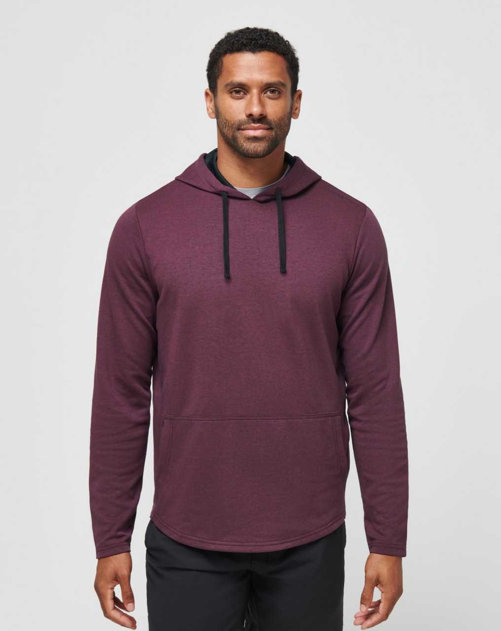 Travis Mathew Upgraded Tech Hoodie Heather Mauve Wine | UQIRYEO-63