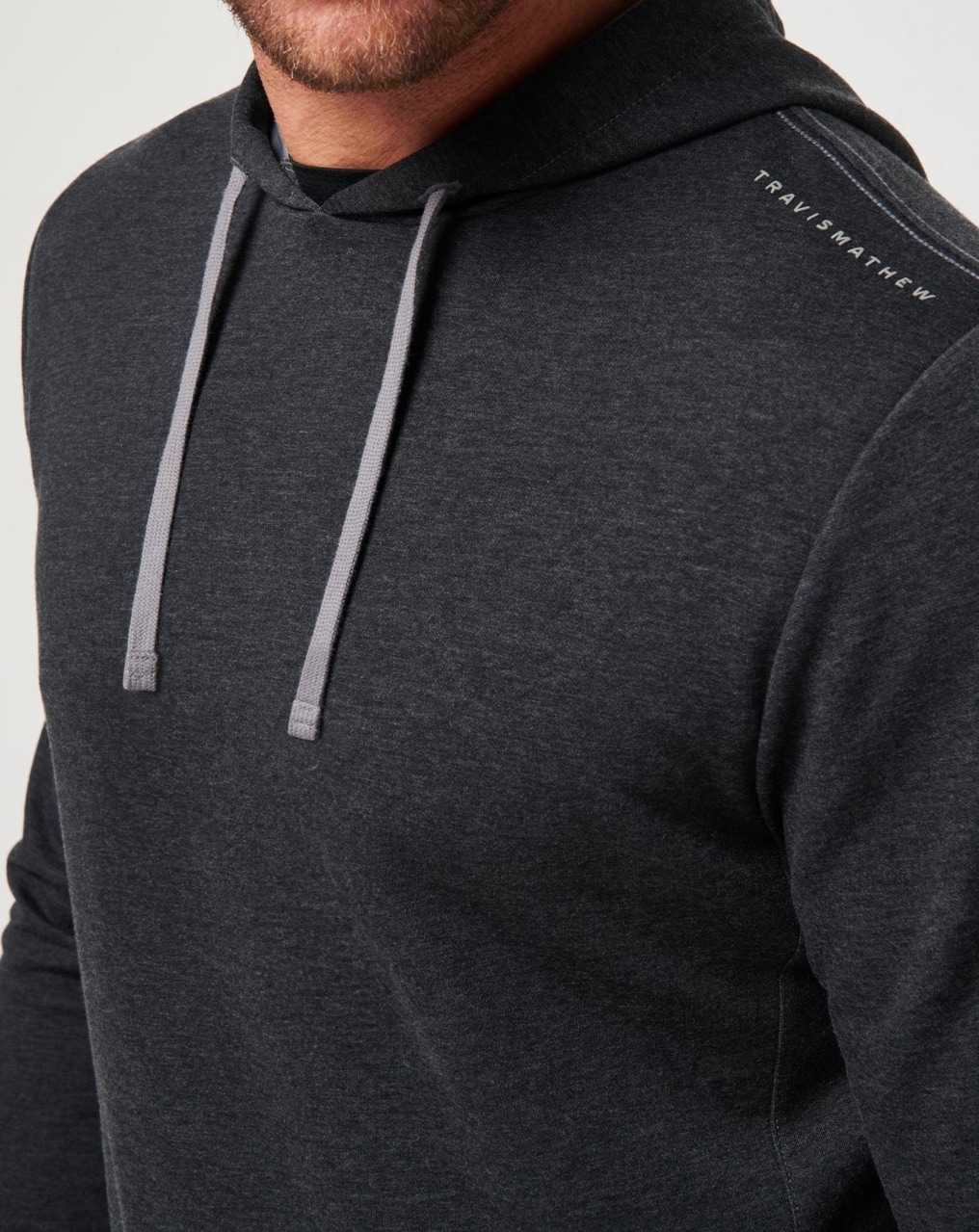 Travis Mathew Upgraded Tech Hoodie Heather Black | QHZWMJG-68