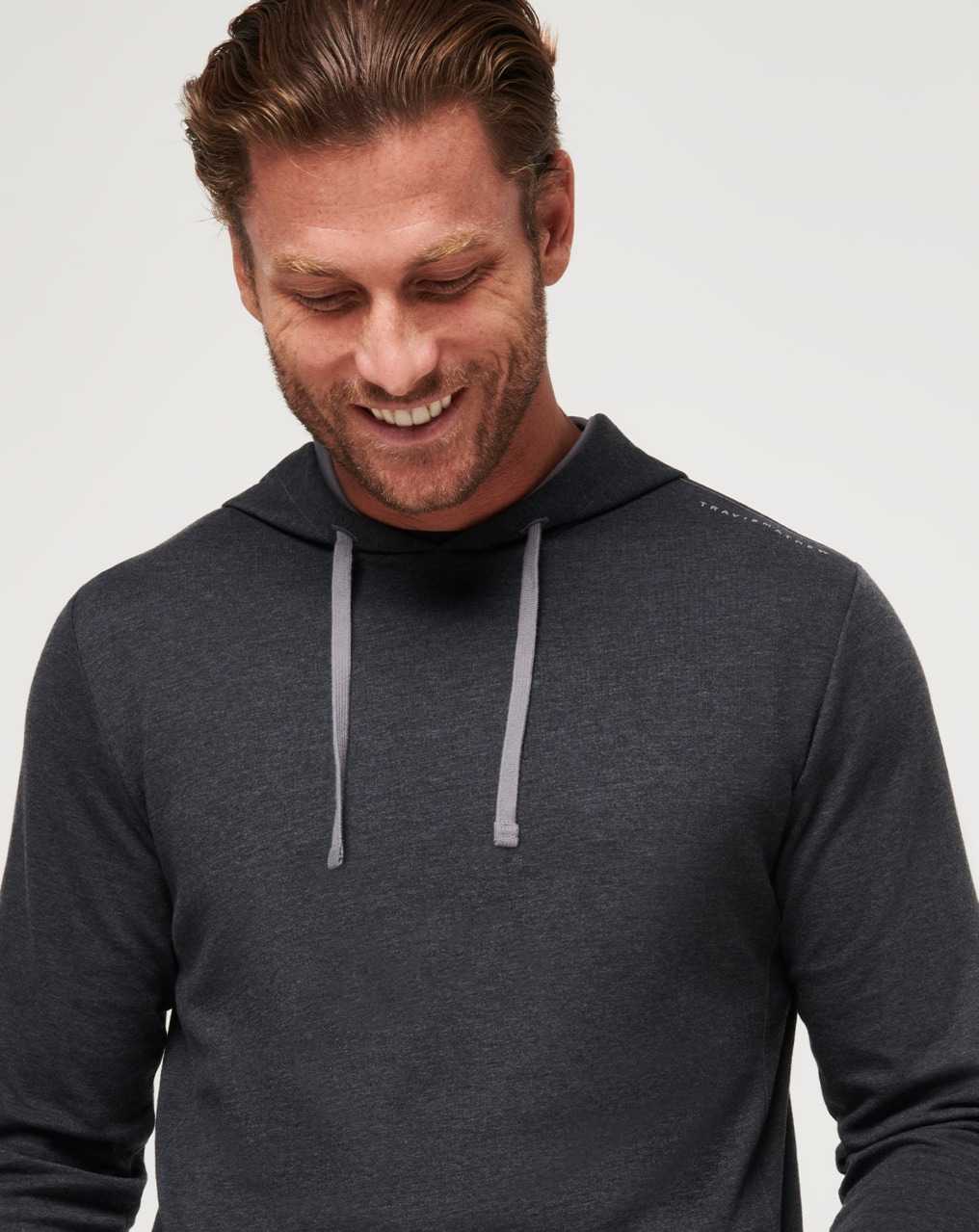 Travis Mathew Upgraded Tech Hoodie Heather Black | QHZWMJG-68