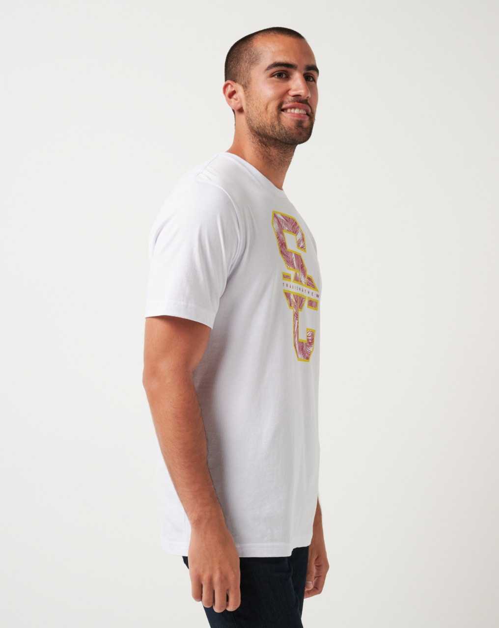 Travis Mathew Usc War Paint Tee White | UZQYIBX-06