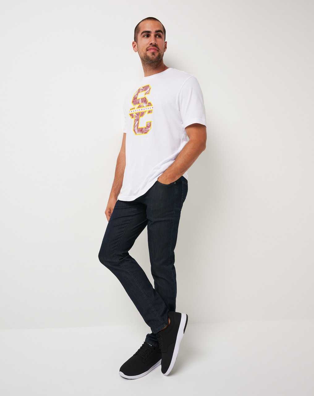 Travis Mathew Usc War Paint Tee White | UZQYIBX-06