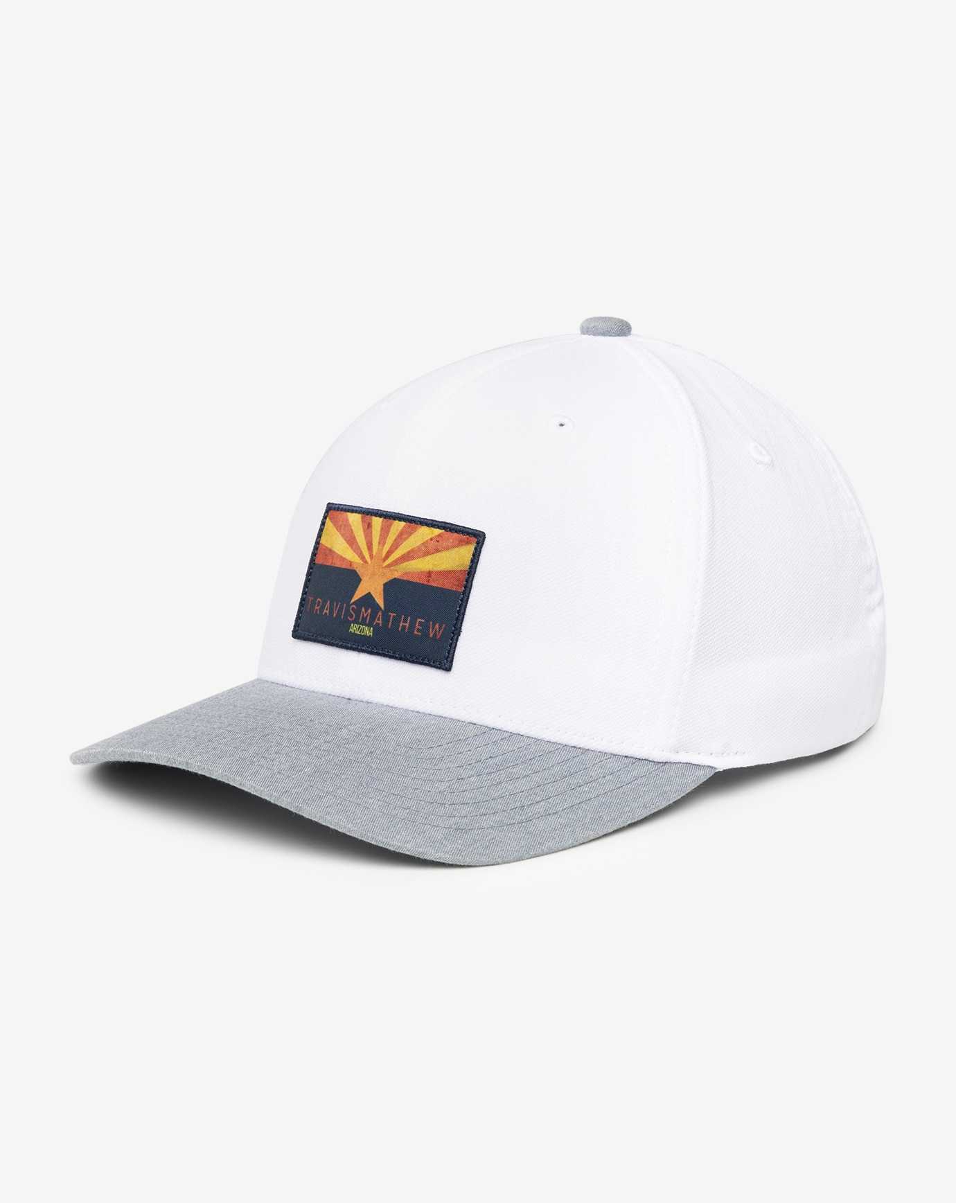 Travis Mathew Valley Of The Sun 2.0 Snapback Hat White | RUKTADI-71