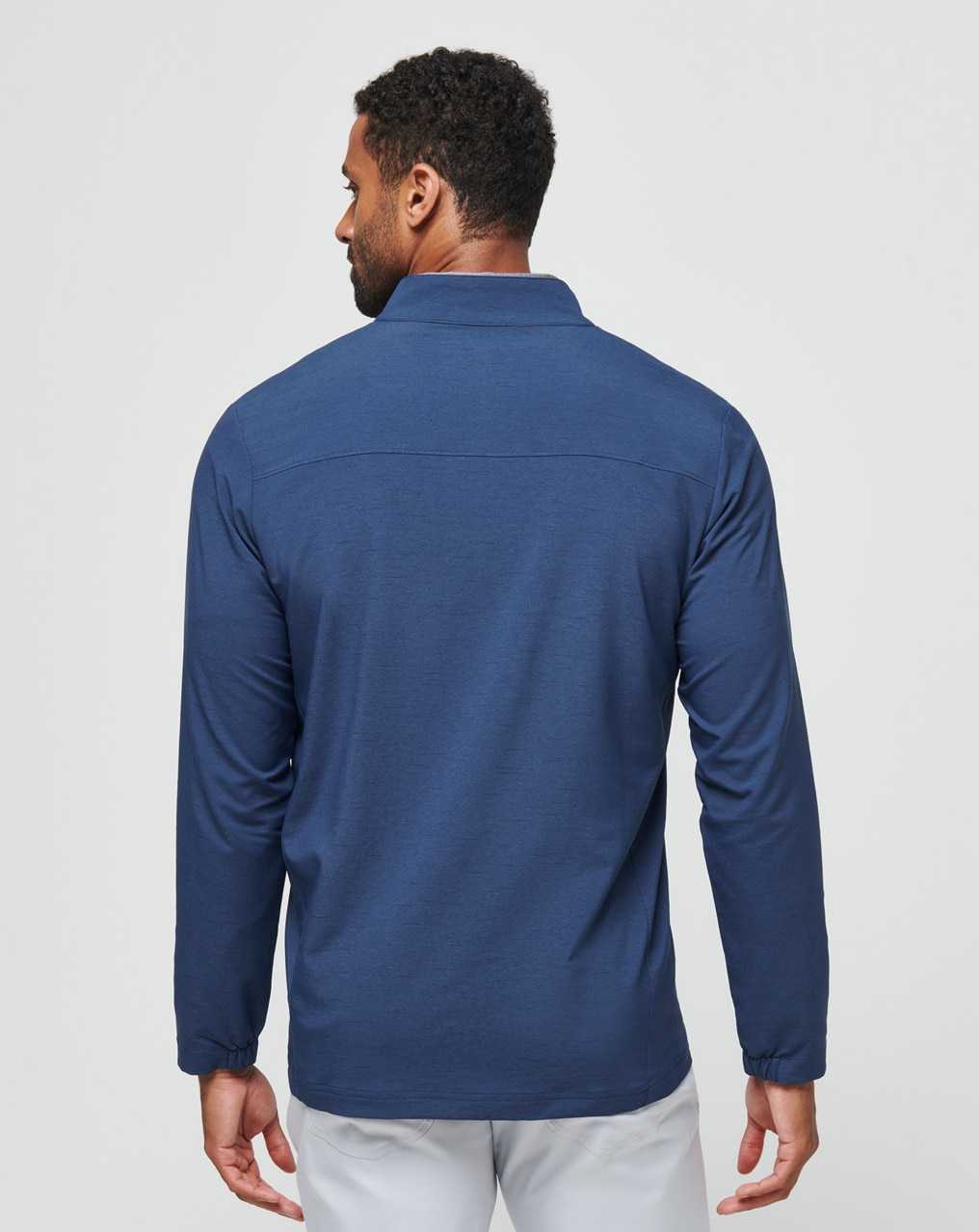 Travis Mathew Valley View Full Zip Heather Navy | WBHRDZF-28