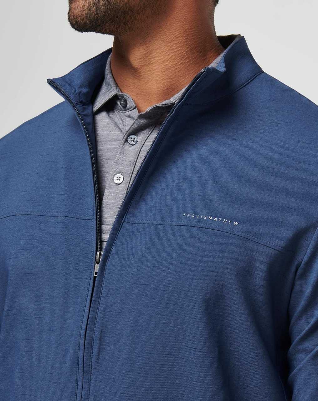 Travis Mathew Valley View Full Zip Heather Navy | WBHRDZF-28