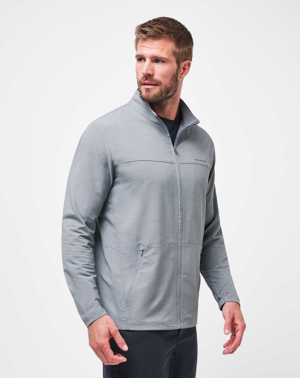 Travis Mathew Valley View Full Zip Heather Grey | RXOUWDI-12