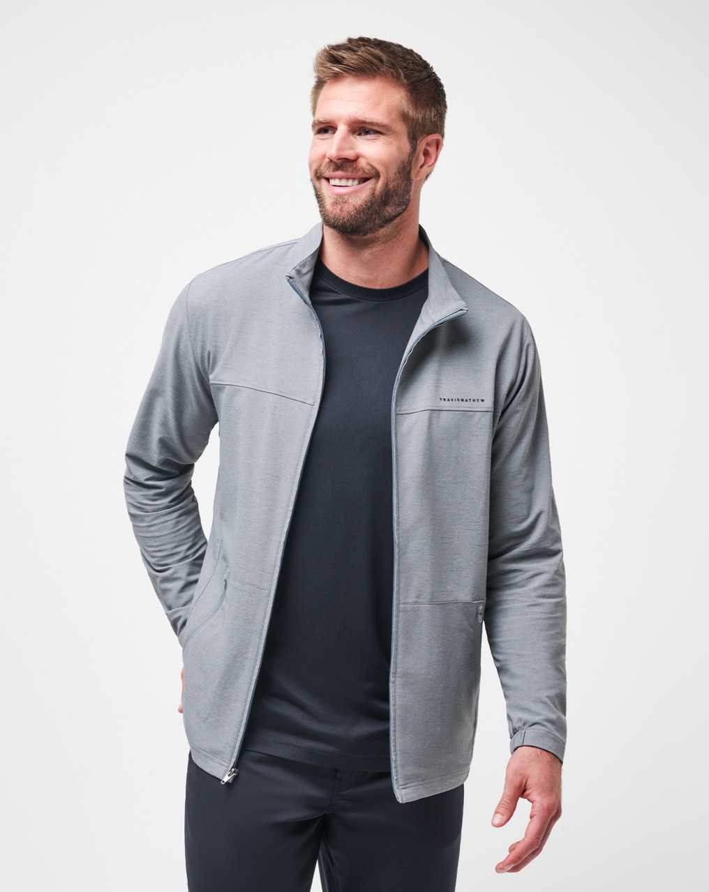 Travis Mathew Valley View Full Zip Heather Grey | RXOUWDI-12