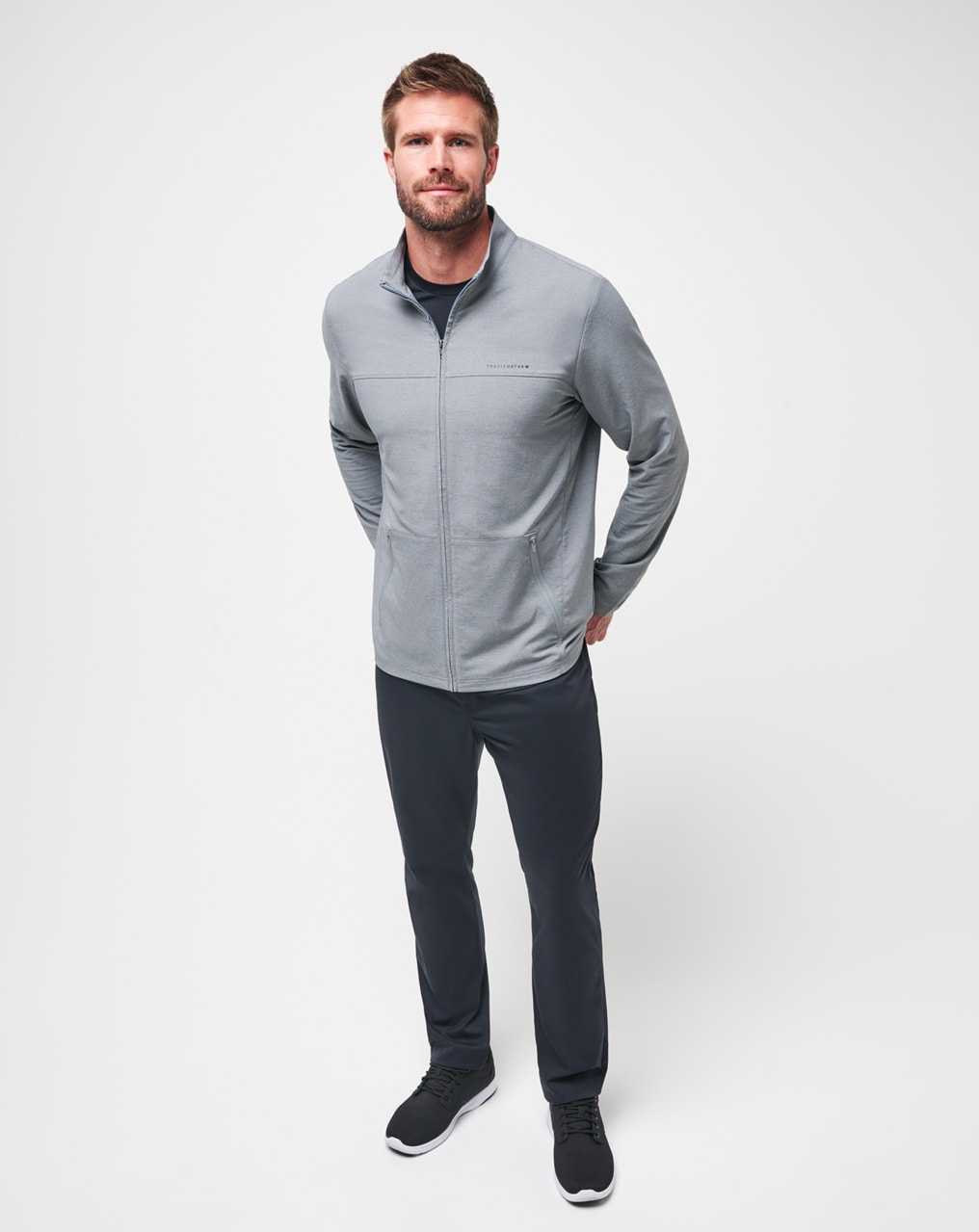 Travis Mathew Valley View Full Zip Heather Grey | RXOUWDI-12