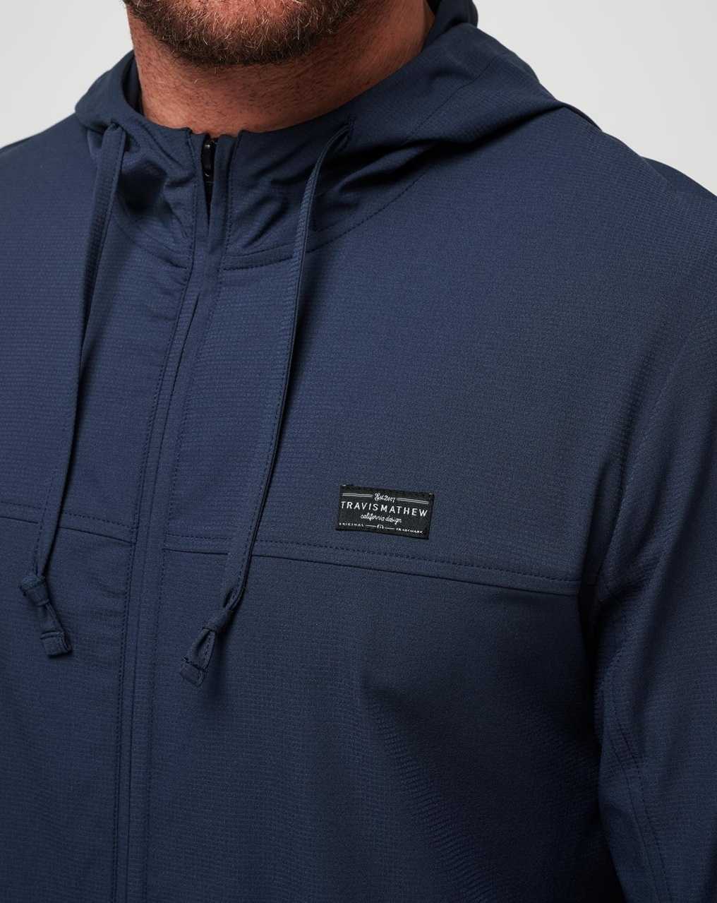 Travis Mathew Wanderlust Hoodie Mood Indigo | QMJKPZL-76