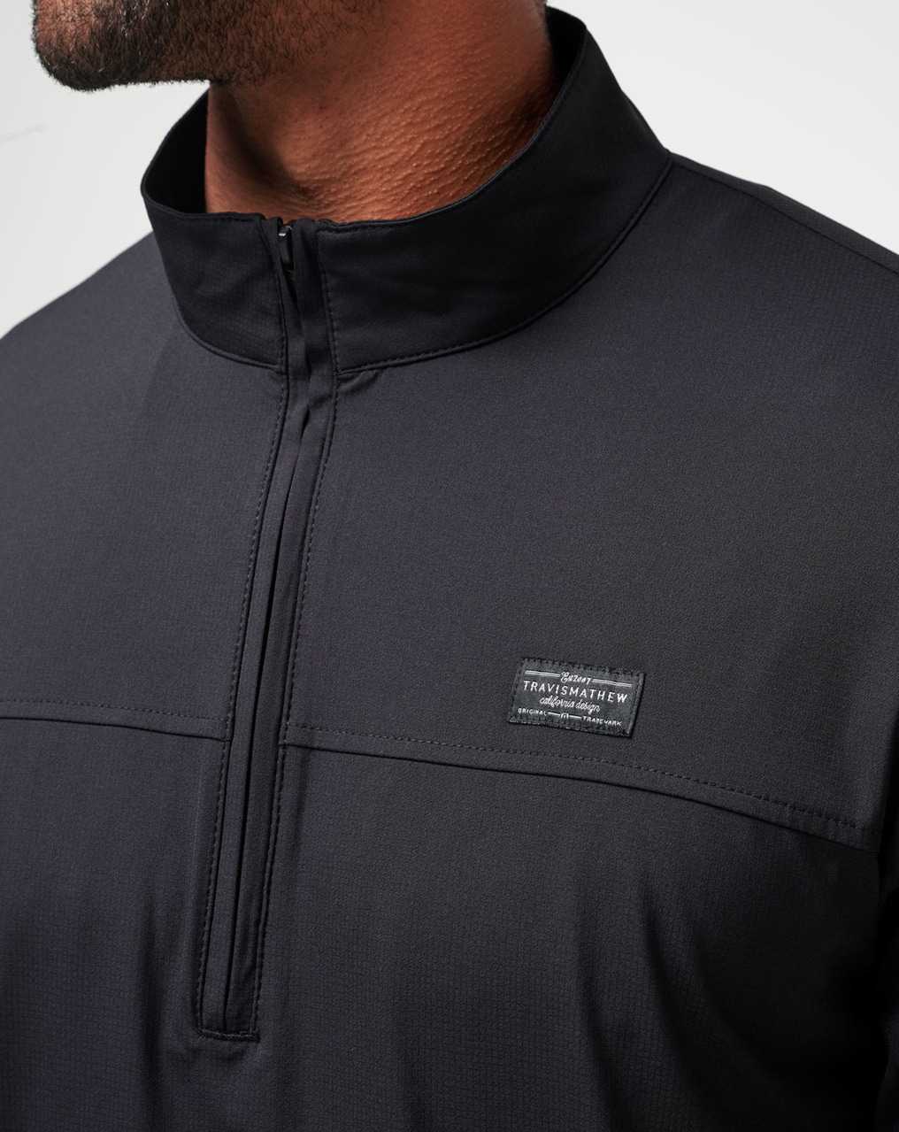 Travis Mathew Wanderlust Quarter Zip Black | MOVFICR-58