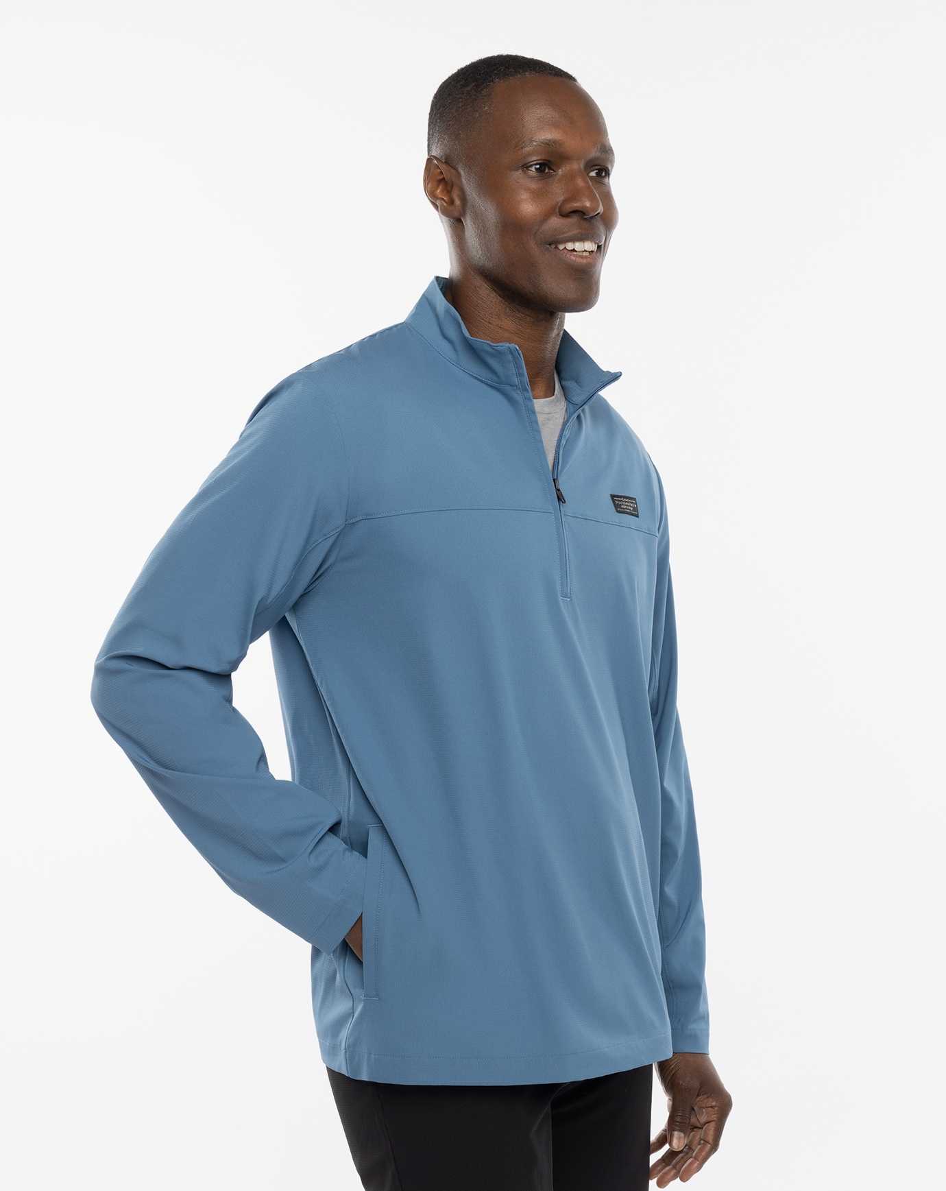 Travis Mathew Wanderlust Quarter Zip Copen Blue | REZQYLD-20