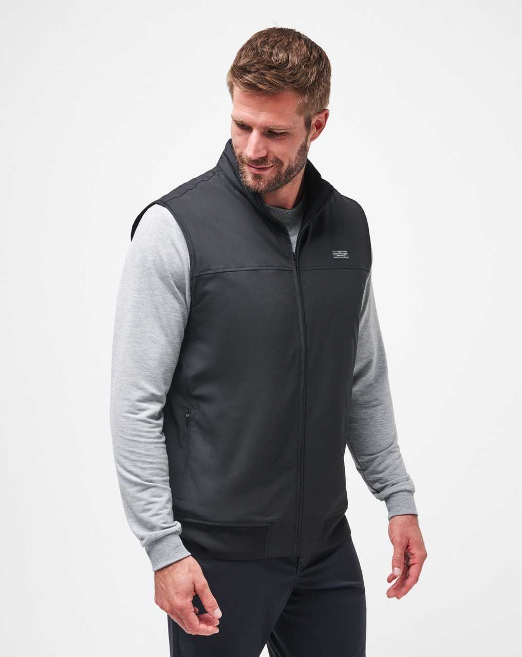 Travis Mathew Wanderlust Vest Black | OYSDQIU-01