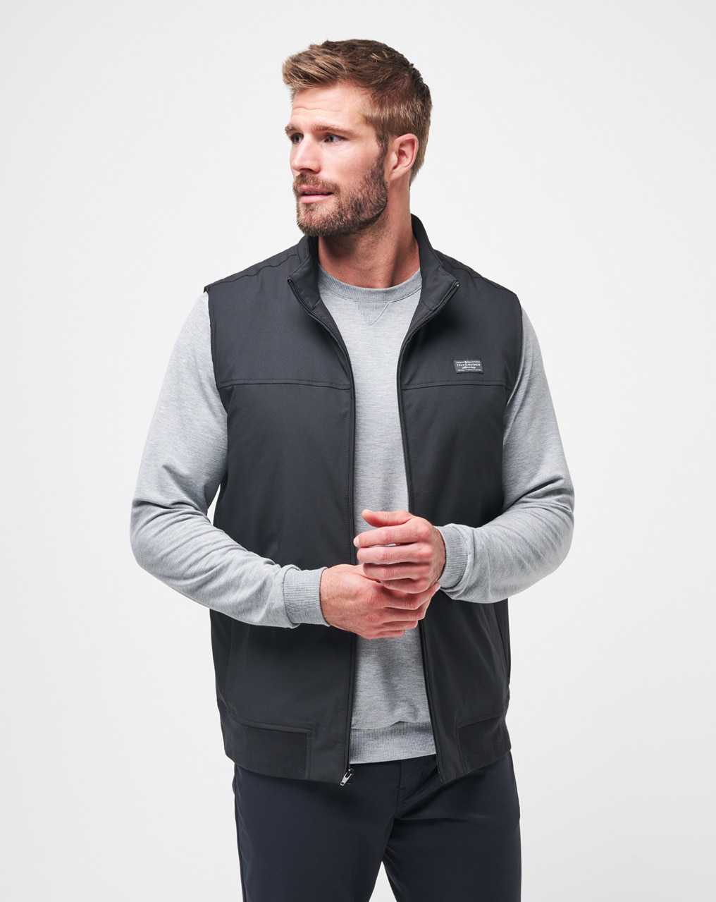 Travis Mathew Wanderlust Vest Black | OYSDQIU-01