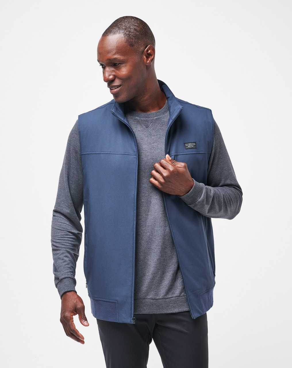 Travis Mathew Wanderlust Vest Mood Indigo | NMBDSZA-21