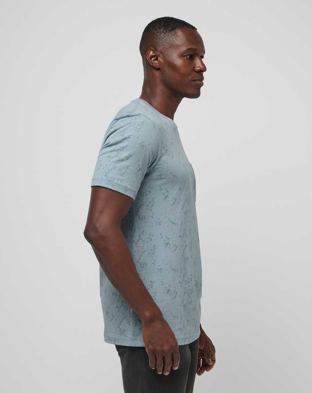 Travis Mathew Warmer Tides Pocket Tee Dusty Blue | YNVPWKL-37