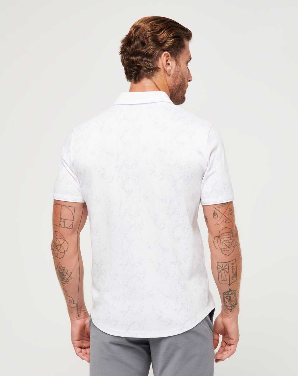 Travis Mathew Warmer Tides Scoop Polo White | XACTHPU-67