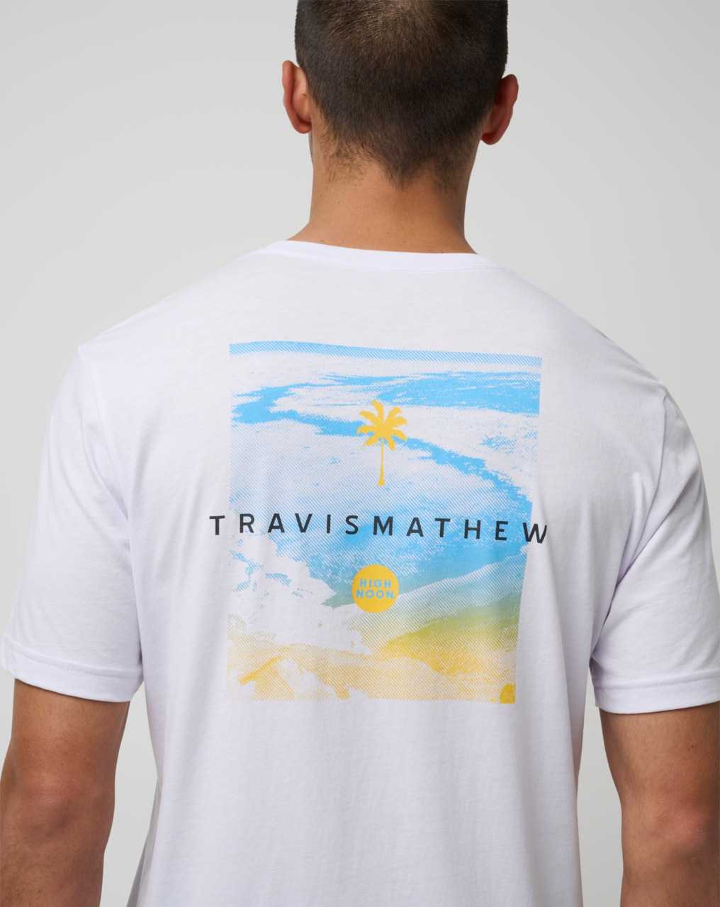 Travis Mathew Water Hazard Tee White | UKRJOWN-74