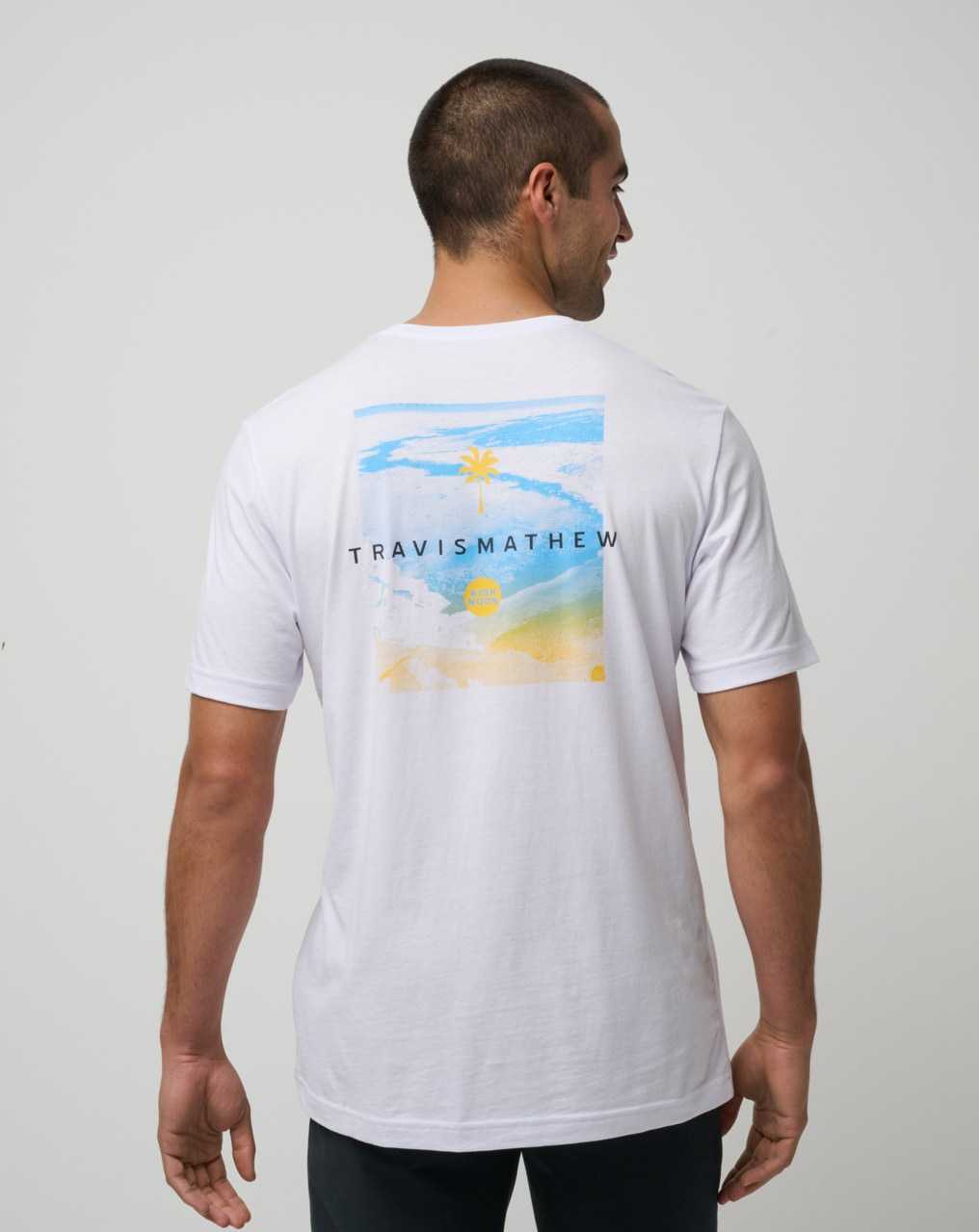 Travis Mathew Water Hazard Tee White | UKRJOWN-74