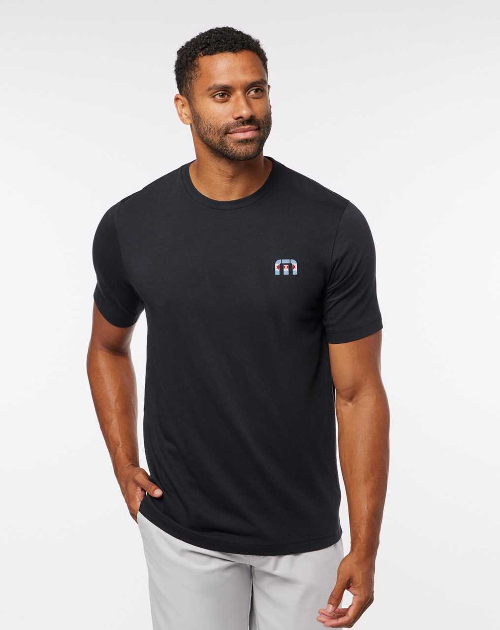 Travis Mathew Win At Wrigley 2.0 Tee Black | NGIPABS-39