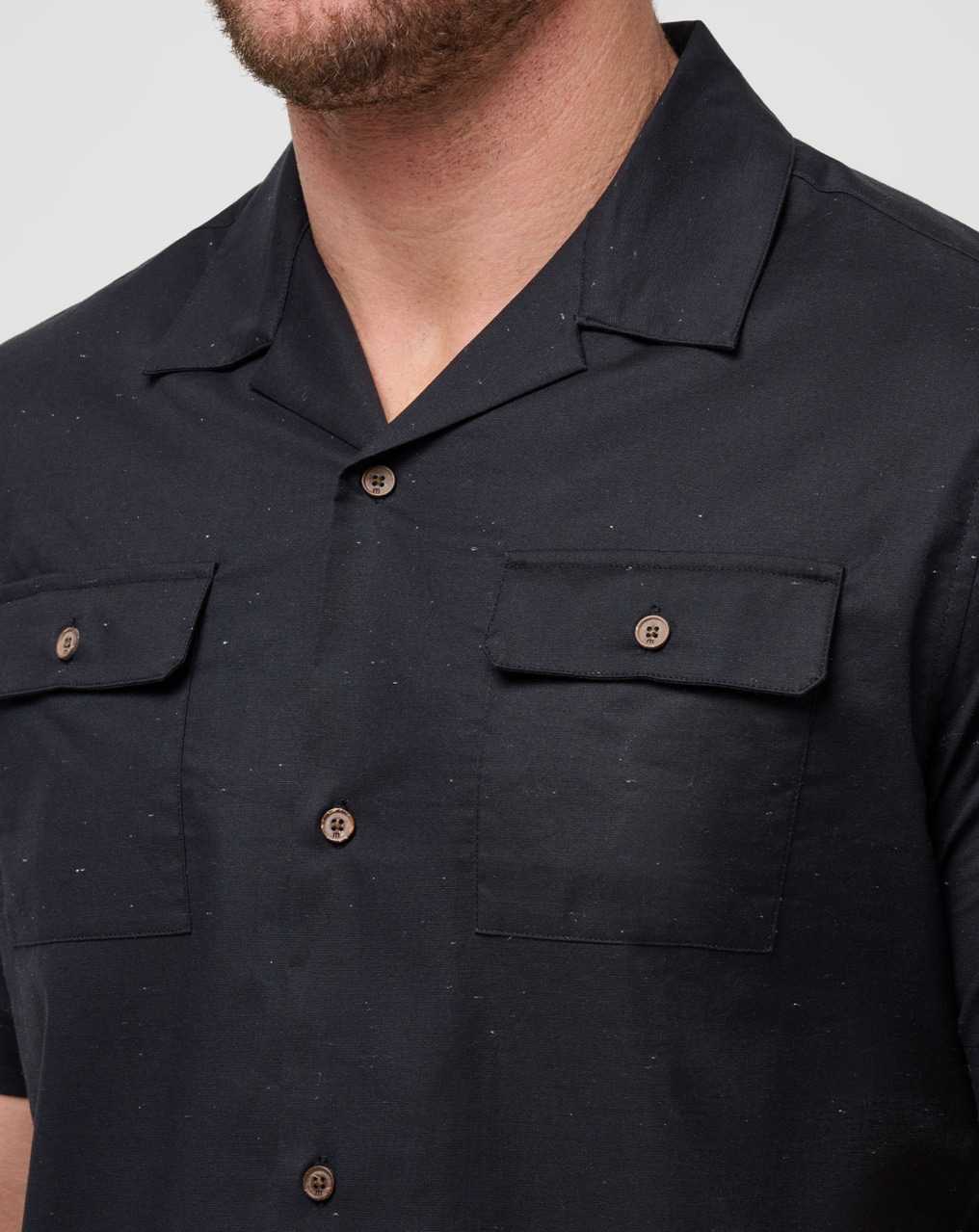 Travis Mathew Windy Bay Button-up Black | AEYIDQT-80