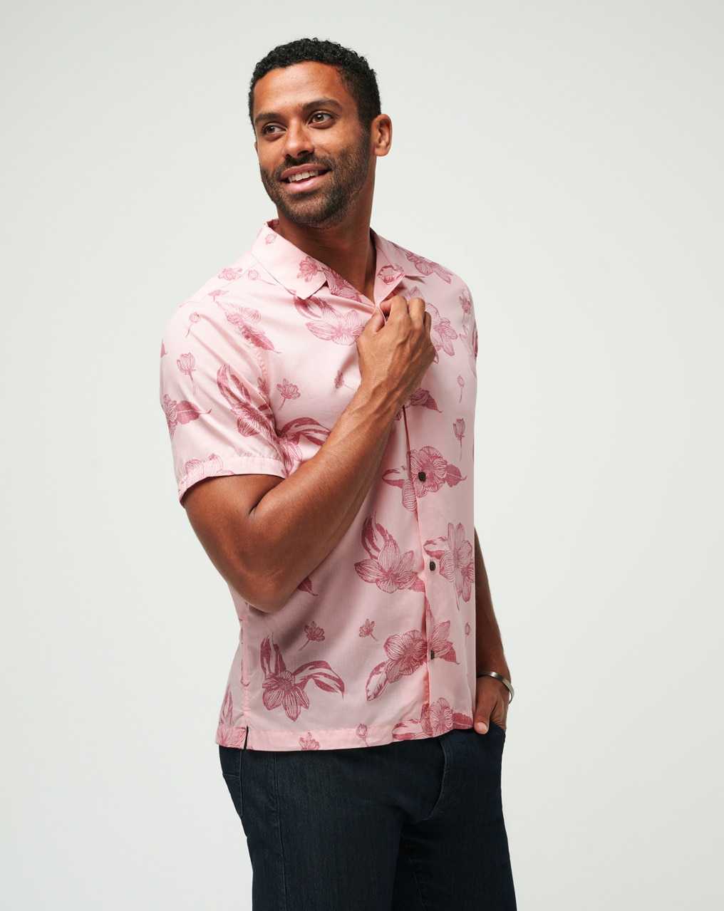 Travis Mathew Yacht Rockin Button-up Blush | OSIVKNT-20