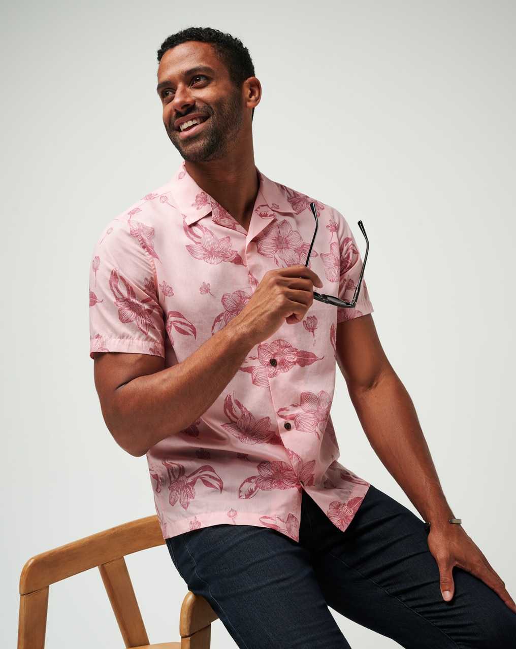 Travis Mathew Yacht Rockin Button-up Blush | OSIVKNT-20