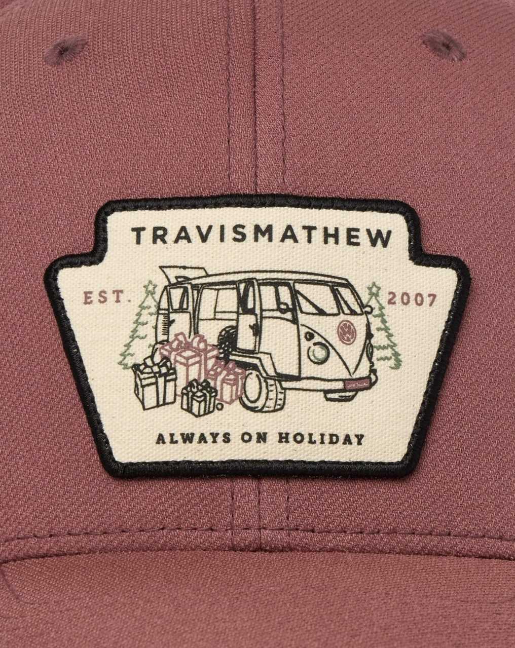 Travis Mathew Year In Review Snapback Hat Roan Rouge | JNRZPUM-81