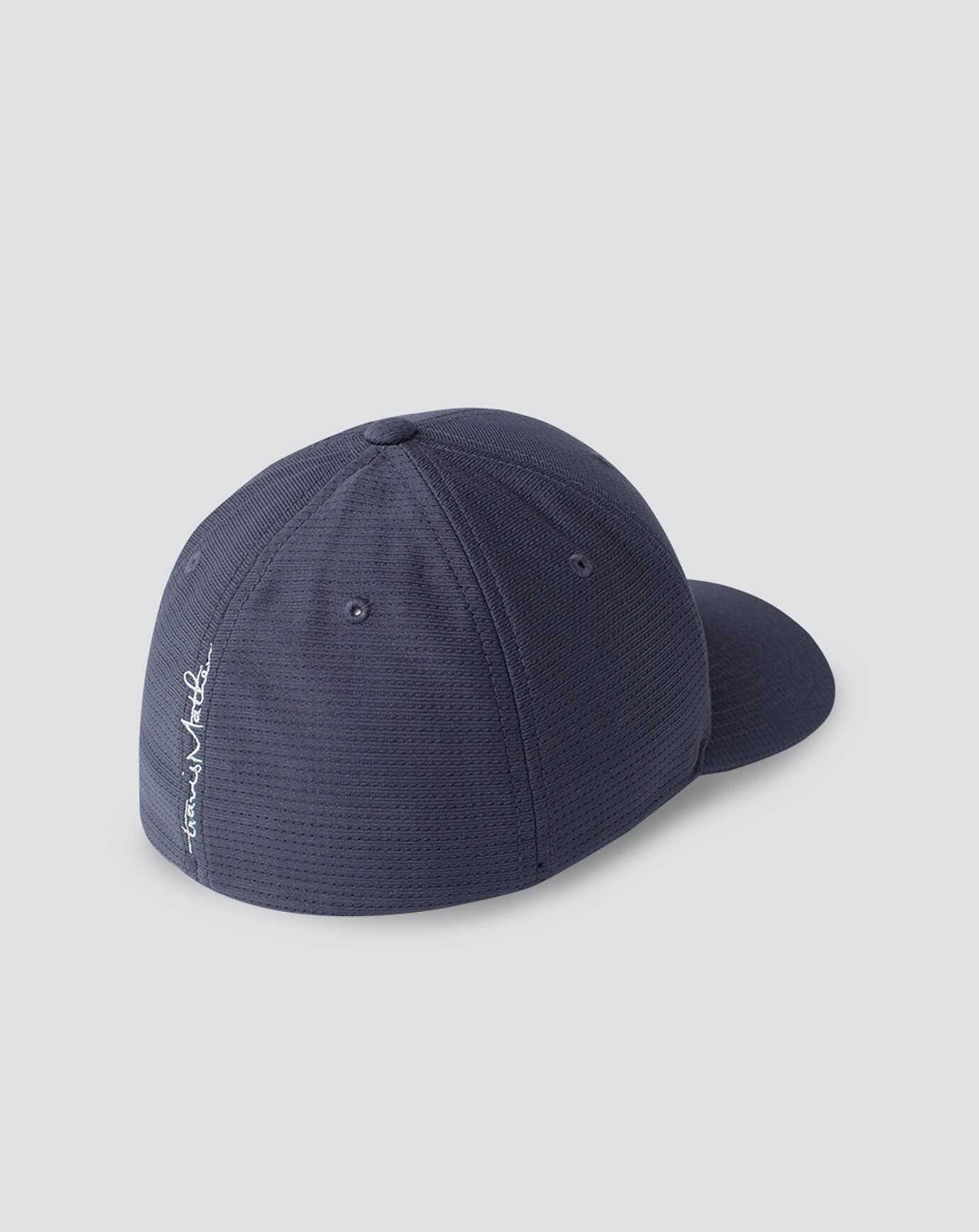 Travis Mathew Yellow Hibiscus Snapback Hat Navy | MPZVNQC-04